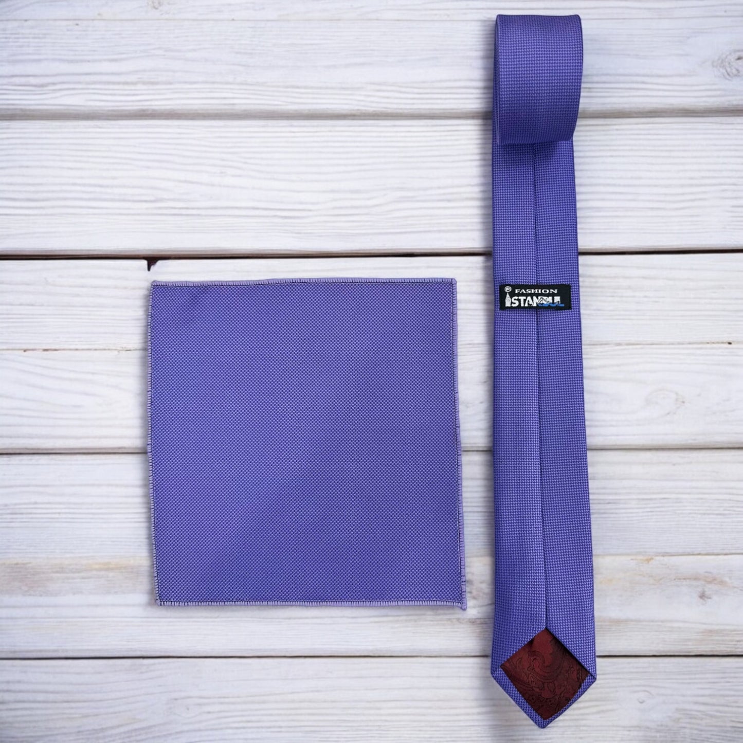 Classic Purple - Istanbul Fashion Slim Tie, Textured Fabric