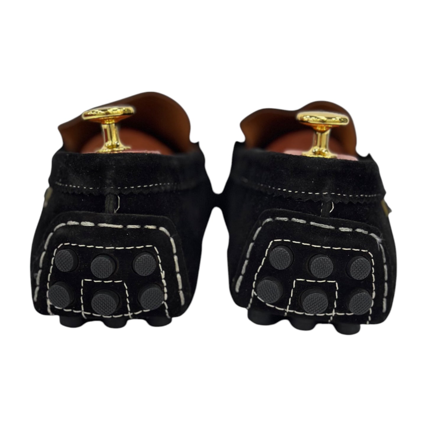 Black Slip On -Rubber Bottom--Silver Finish Metal Details-6005