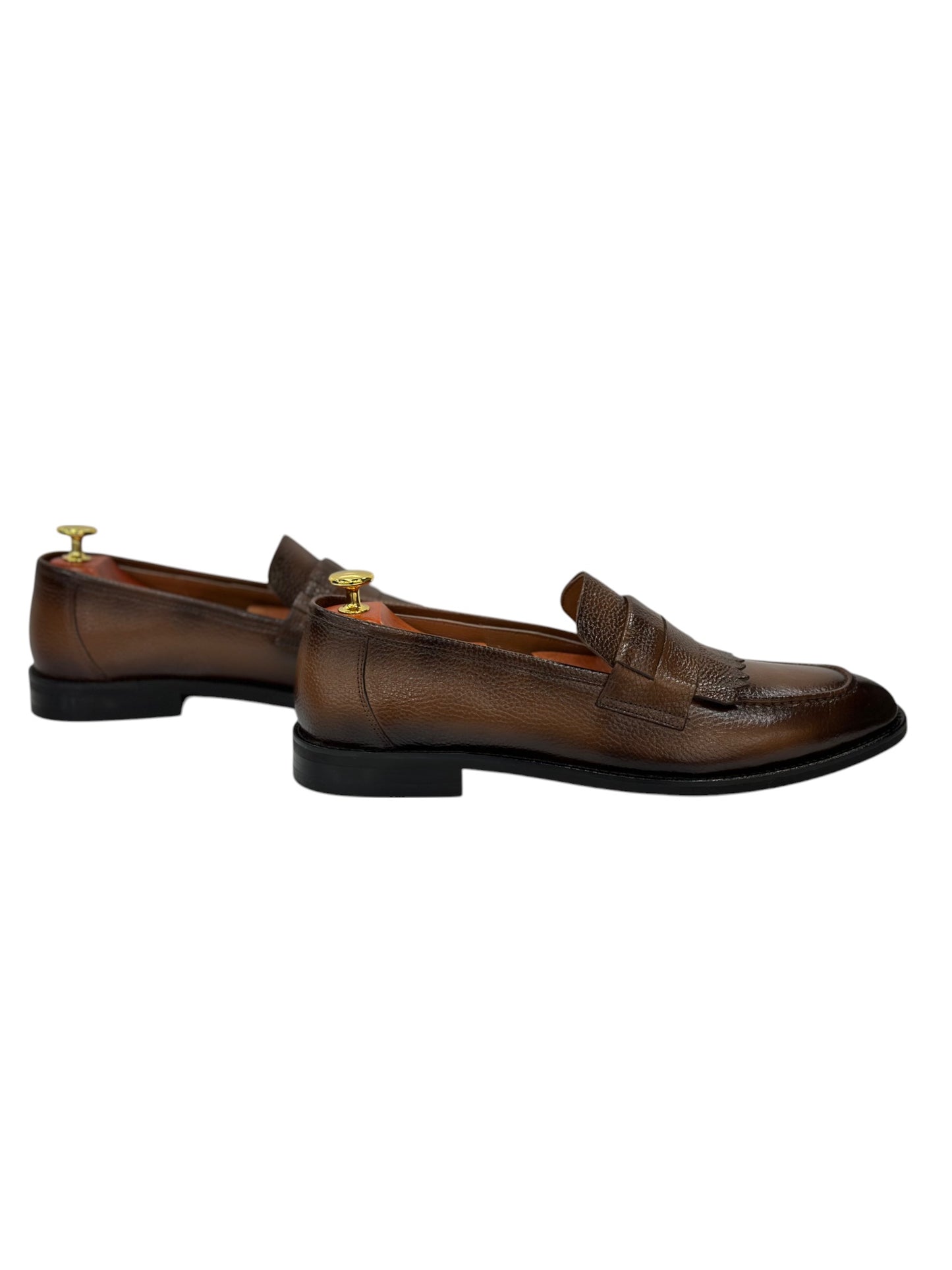Brown Istanbul Fashion by Raad Red Bottom Leather Shoes-3045