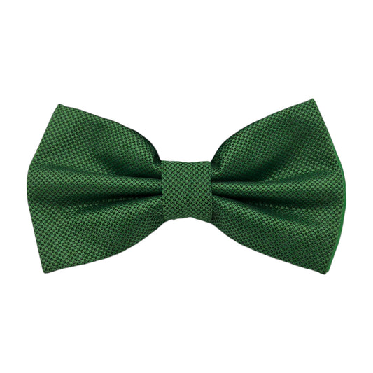 Bright Green Bow Tie with Adjustable Strap-Reversible Silky and Texture