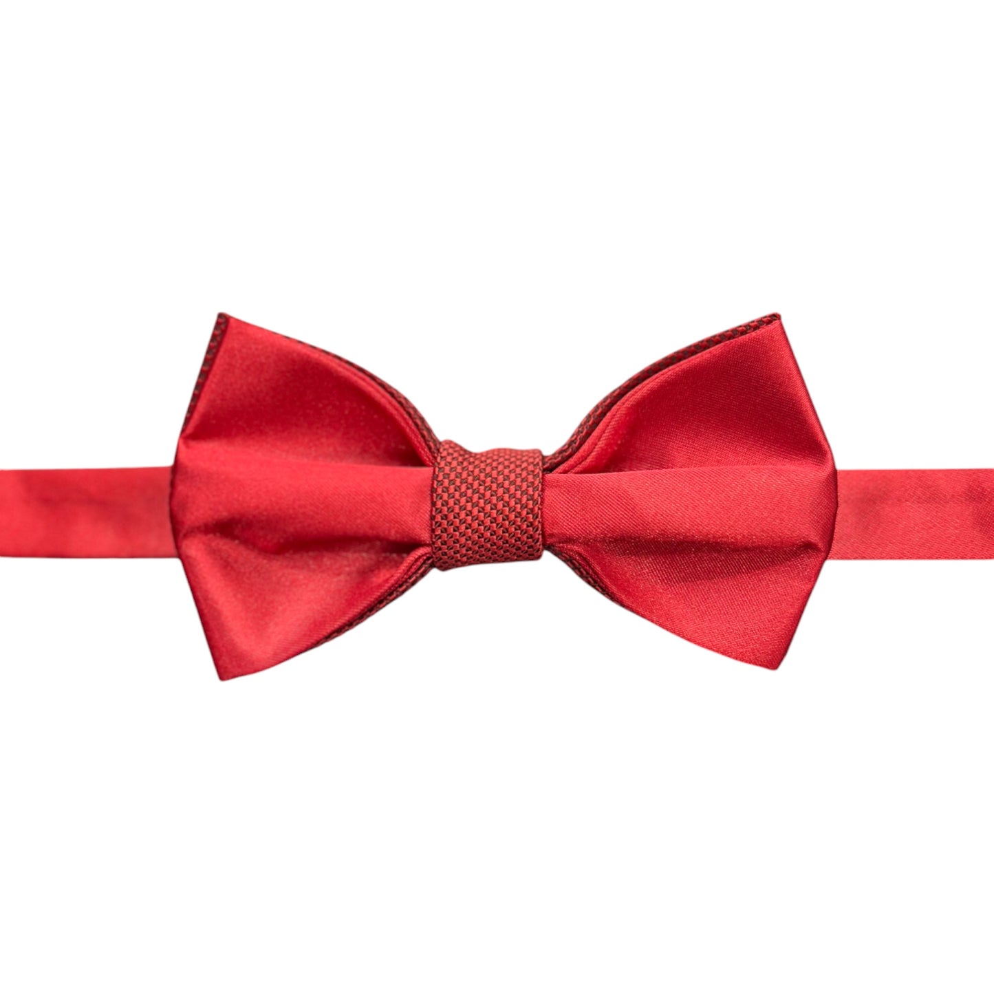 Hot Red Tie with Adjustable Strap - Reversible