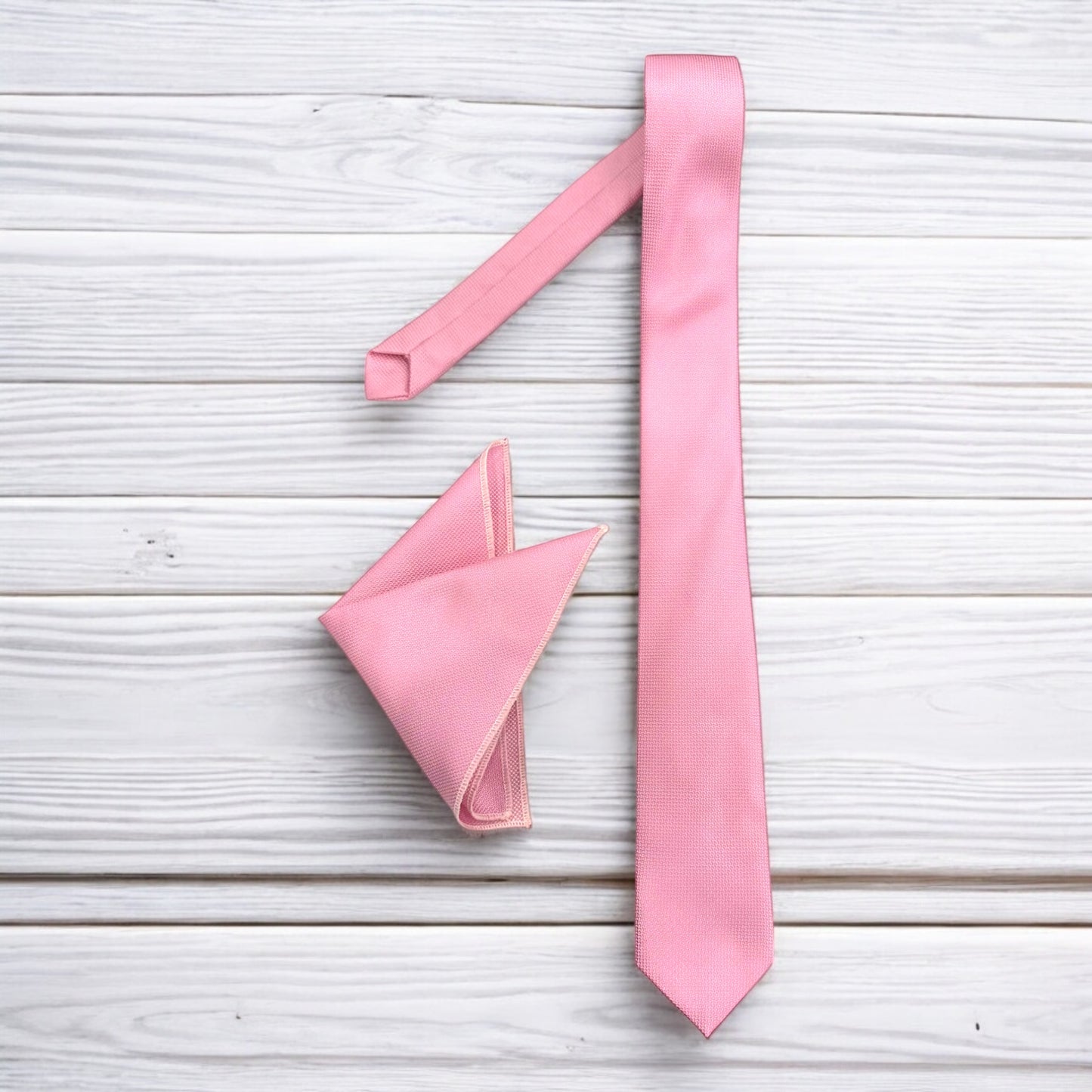 Bubble Pink- Istanbul Fashion Slim Tie, Textured Fabric