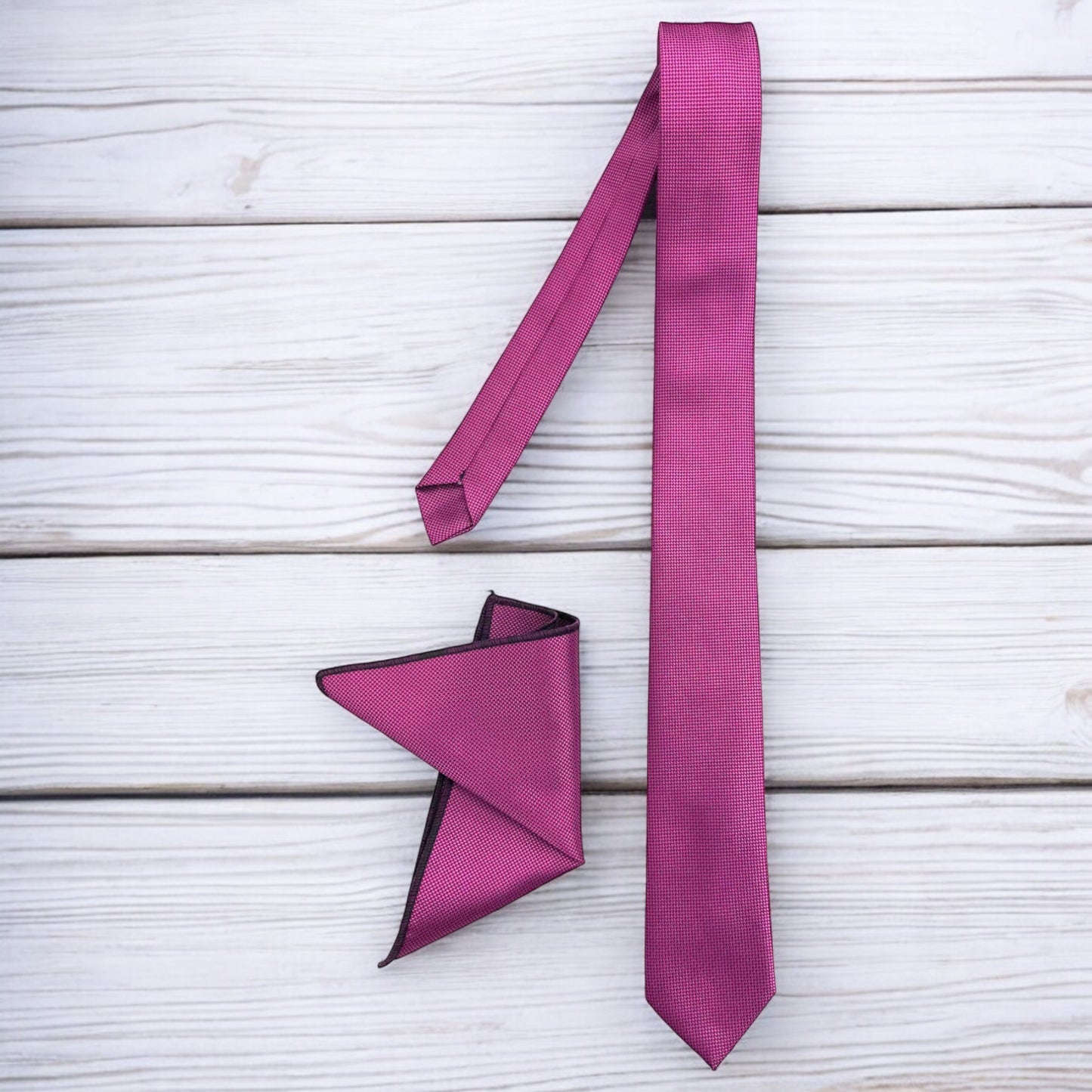Hot Pink and Purple Combination  Istanbul Fashion Slim Tie, Textured Fabric