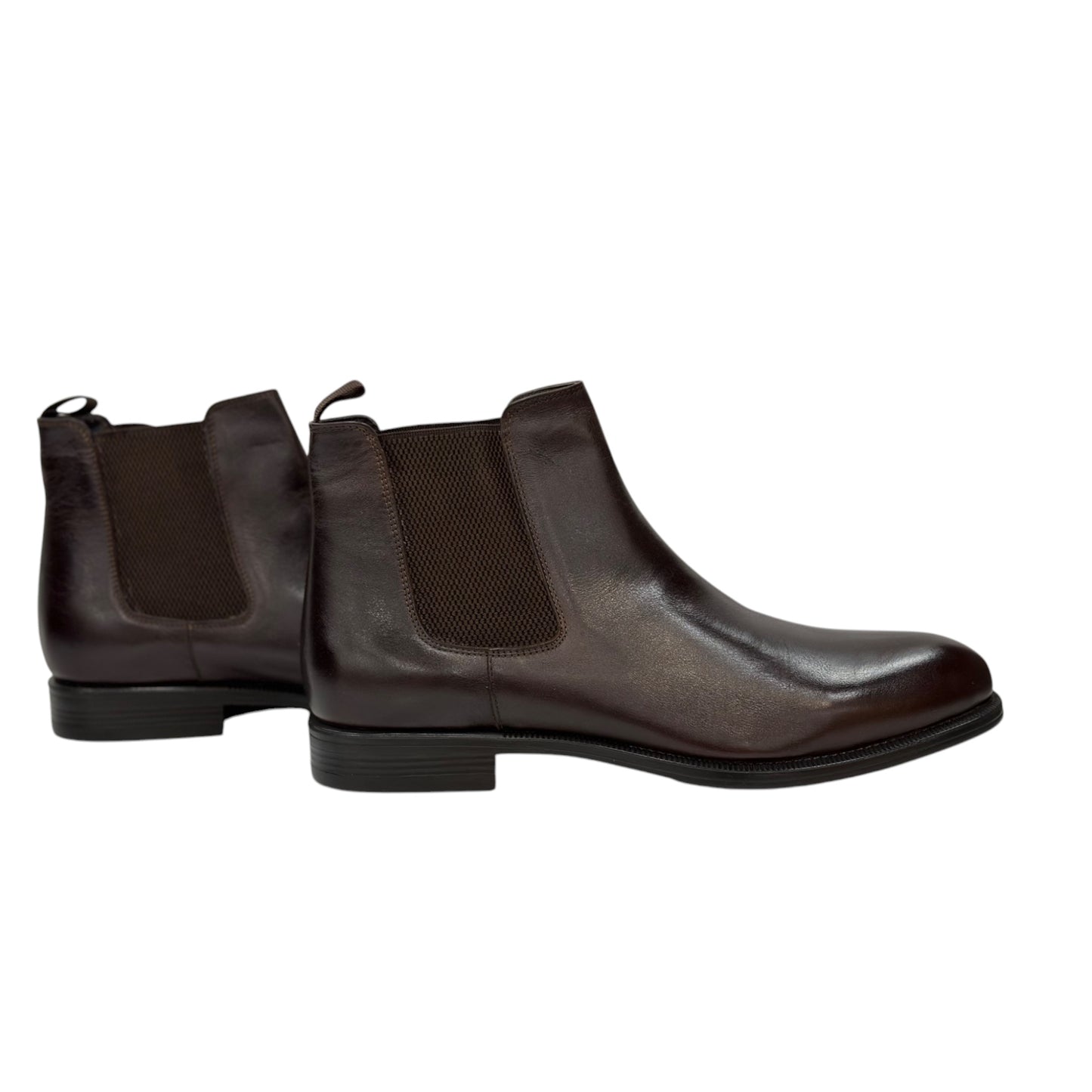 Chocolate Brown-Ankle Boots-Made with Highest Quality Leather-Detailed sides-77 B7158