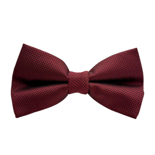 Burgundy  Tie with Adjustable Strap-Reversible Model Silky and Textured Fabric