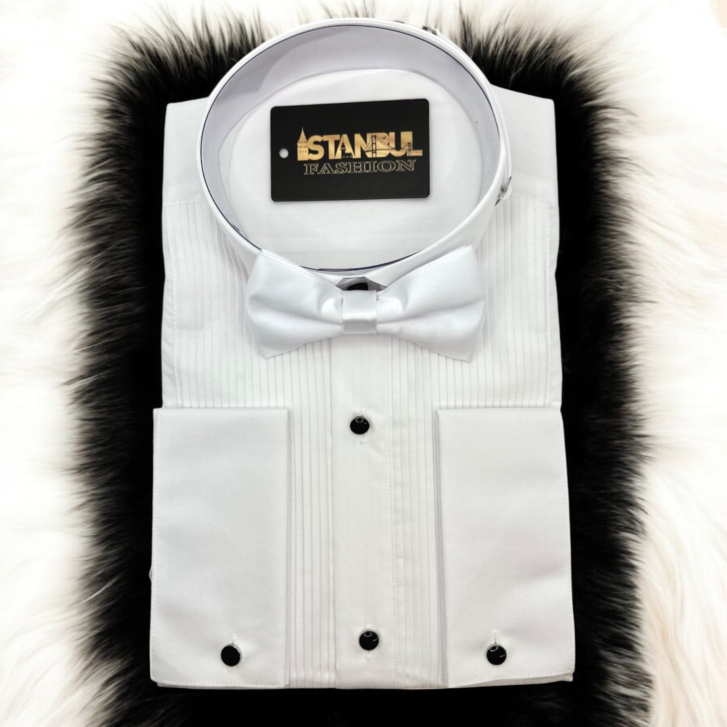 White Satin Tie with Adjustable Strap