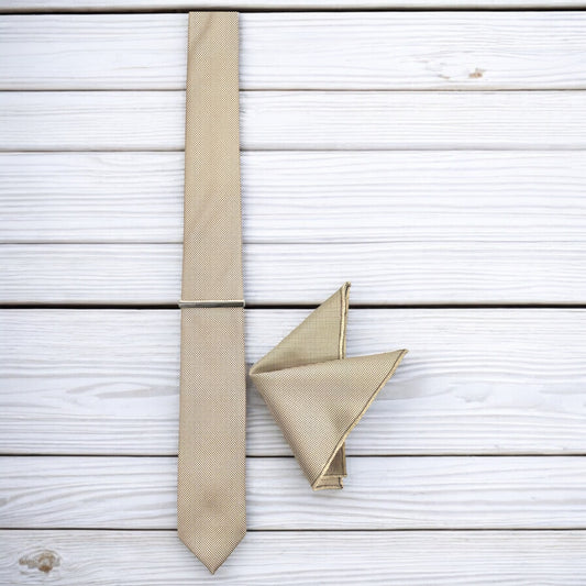 Beige with Dark Dots Istanbul Fashion Slim Tie, Textured Fabric