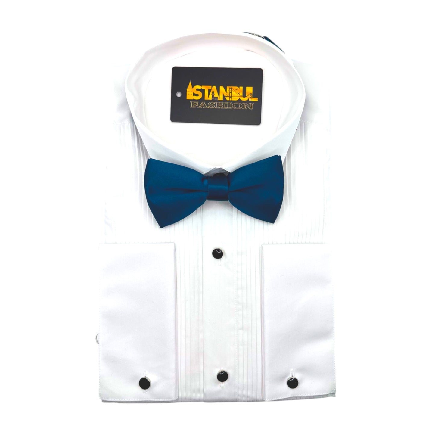 Sapphire Blue Bow Tie with Adjustable Strap  Silky