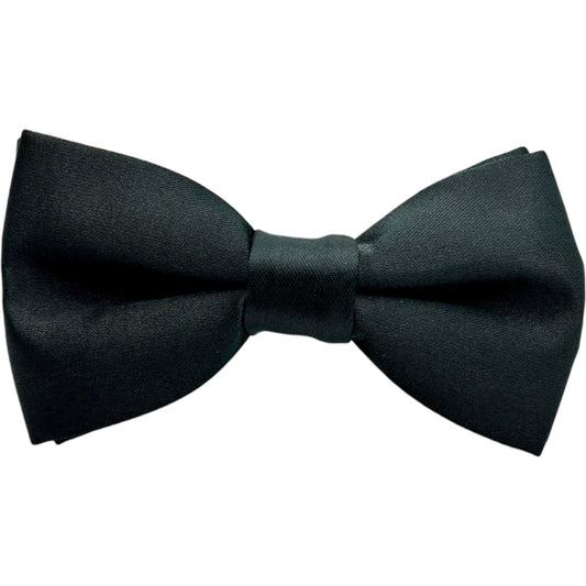 Satin Black Tie with Adjustable Strap