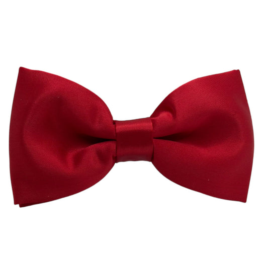 Satin Bright Red Tie with Adjustable Strap