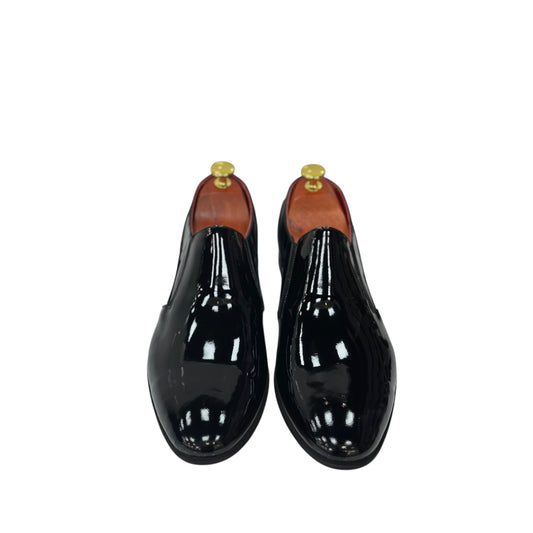 Black Istanbul Fashion by Raad Red Bottom Shoes With Shiny Finish-746