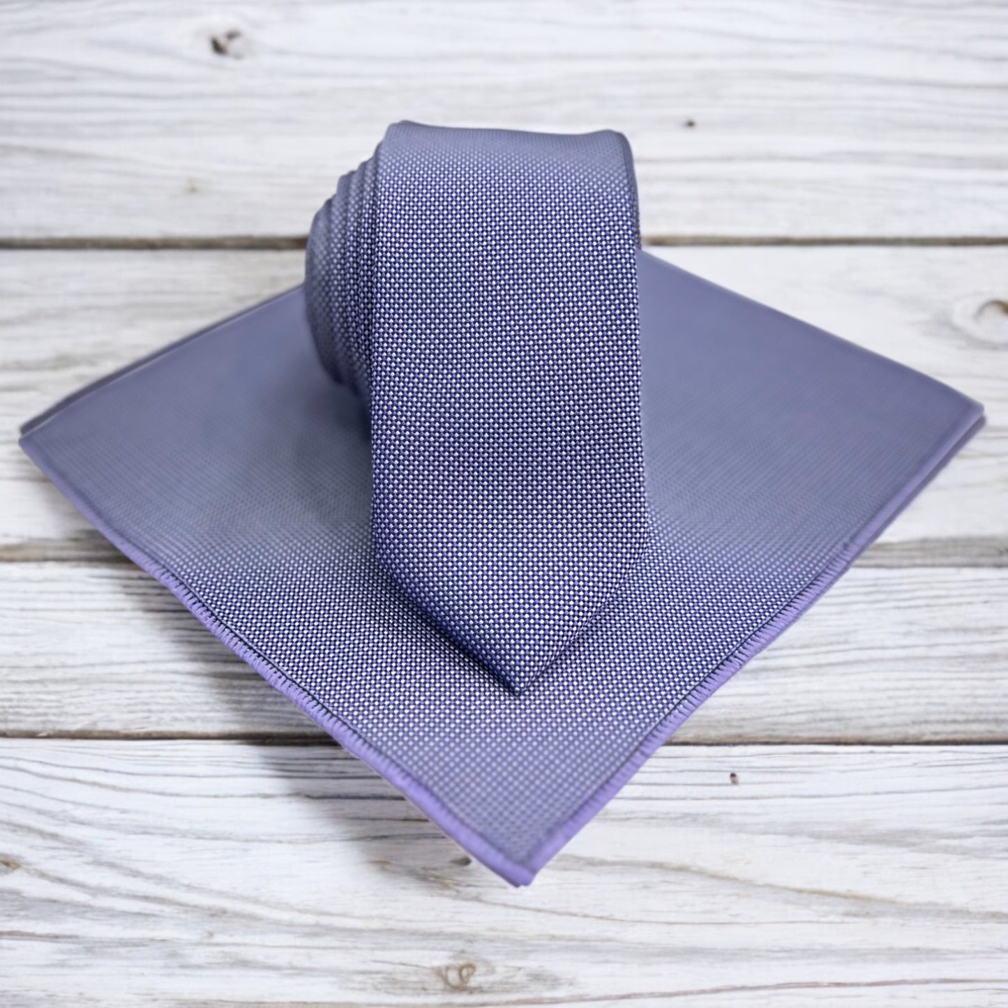 Daisy Purple w/ Dots - Istanbul Fashion Slim Tie, Textured Fabric