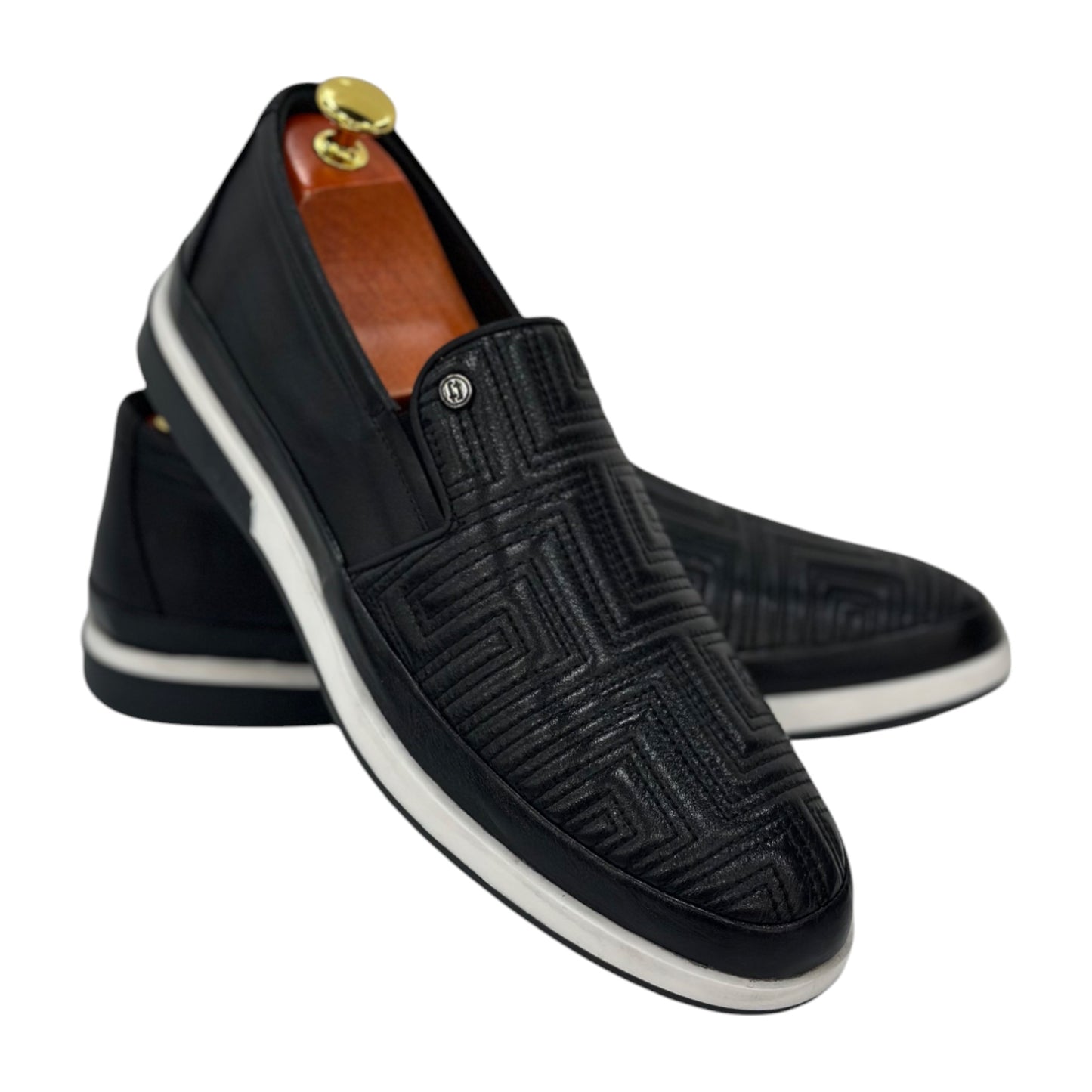 Black-Shiny Finish-Luxury Design  and exterior Real Leather-165 1944-1