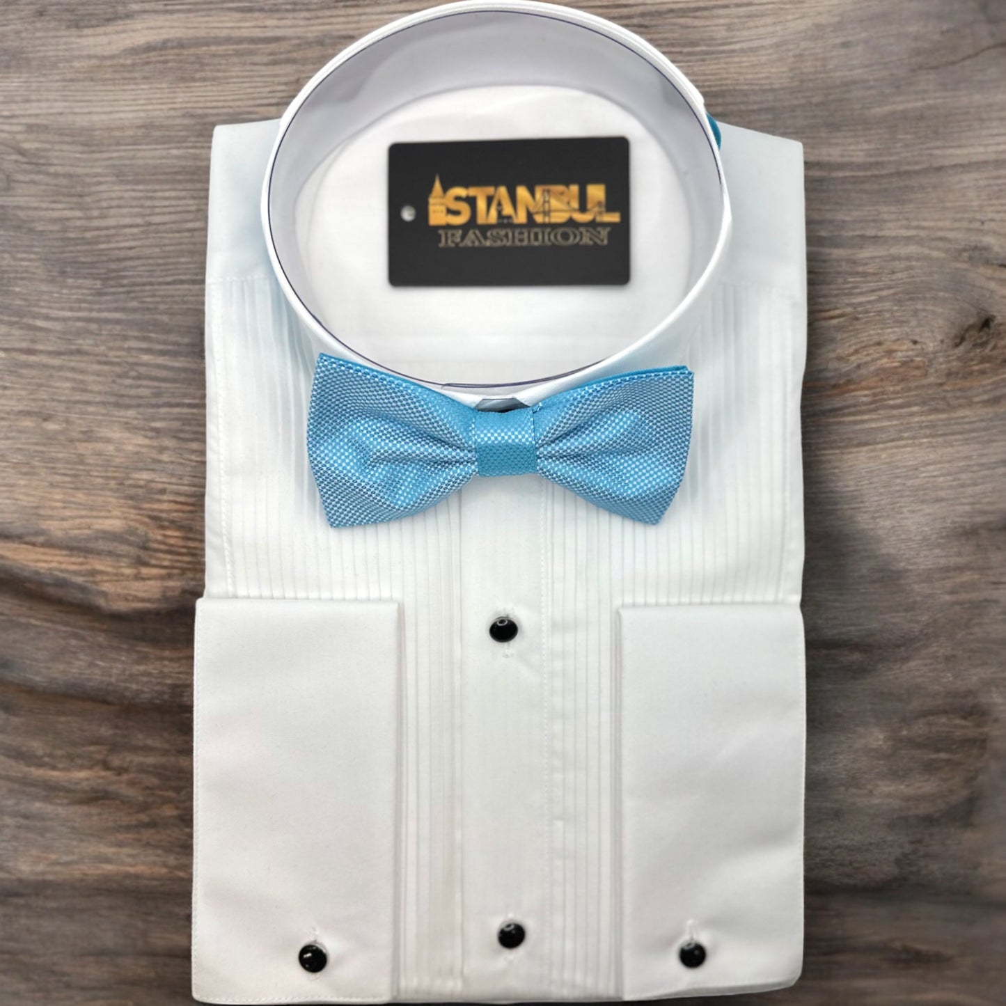 Vibrant Blue Tie with Adjustable Strap - Reversible