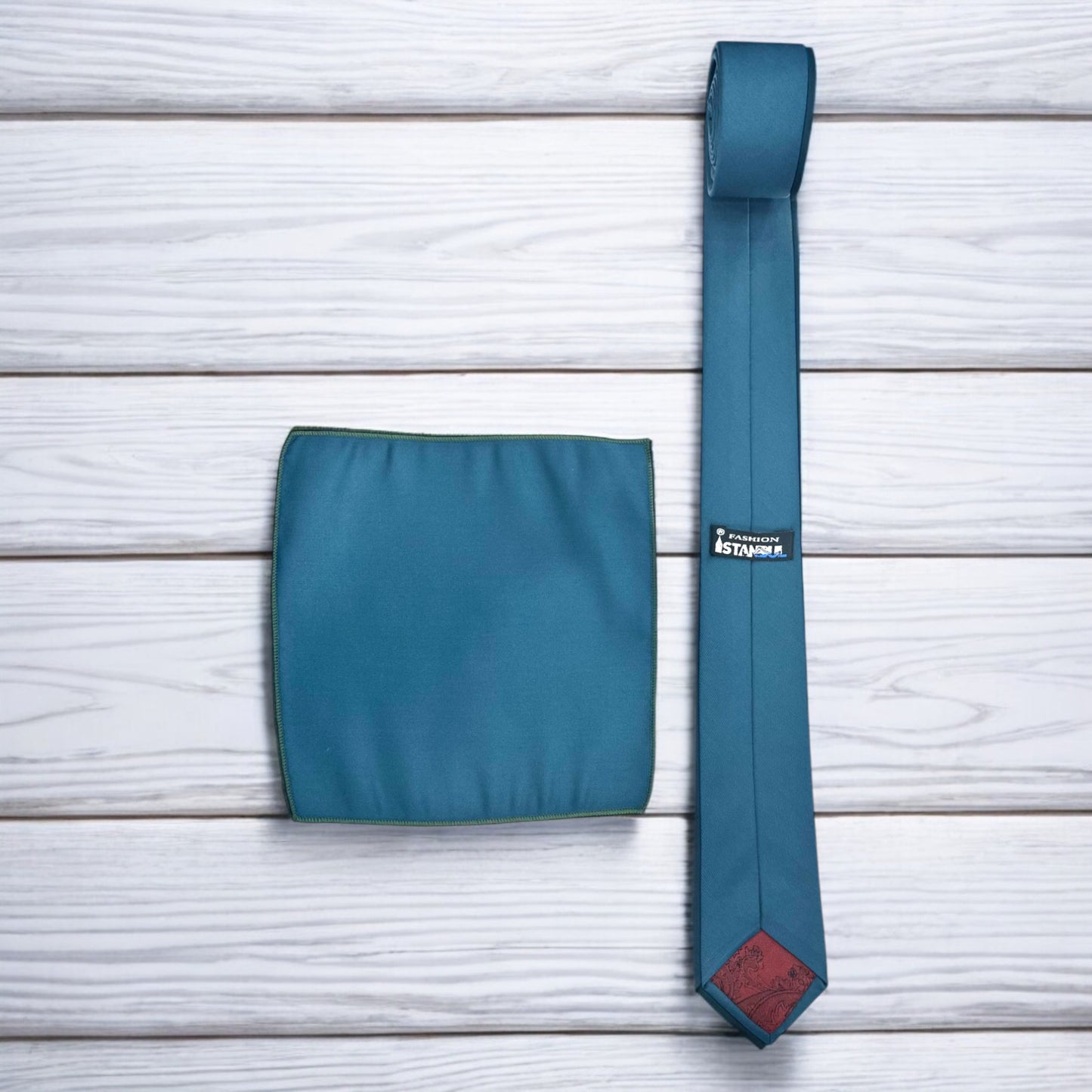 Cobalt Blue   - Istanbul Fashion Slim Tie, Plain Satin