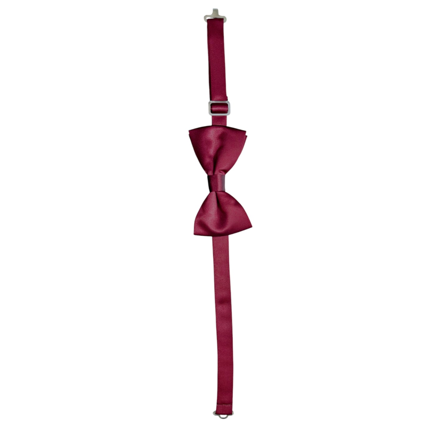 Solid Burgundy Tie with Adjustable Strap