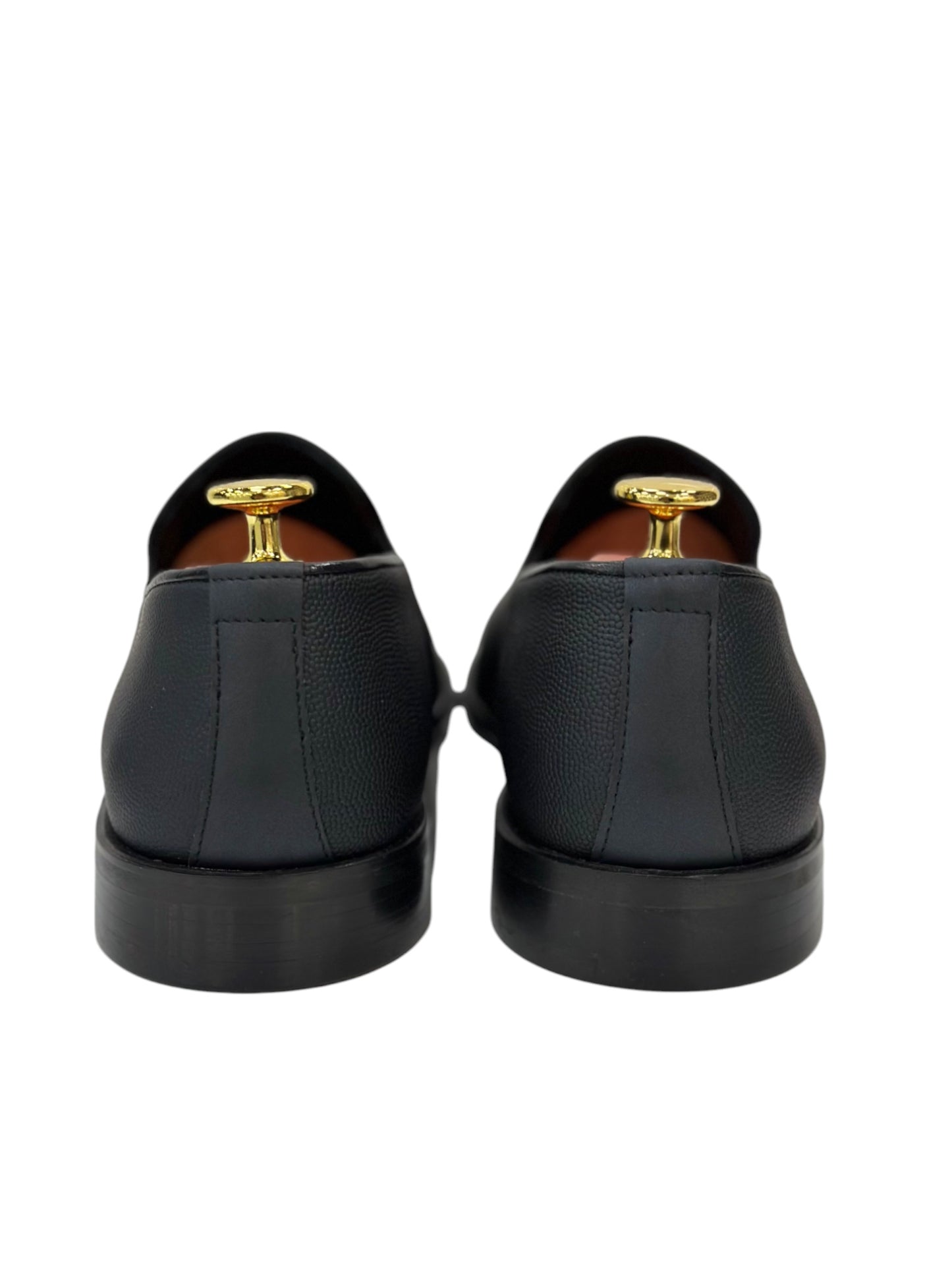 Luxury Shoes-Matt Finish Leather-Detailed Metallic Finish -212-2385