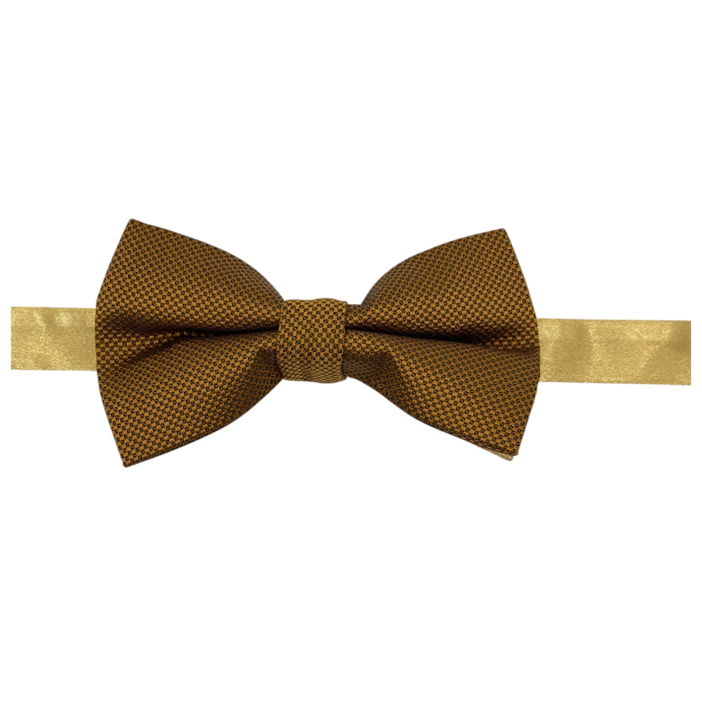 Contrasted Light and Dark Gold  Satin Tie with Adjustable Strap - Reversible
