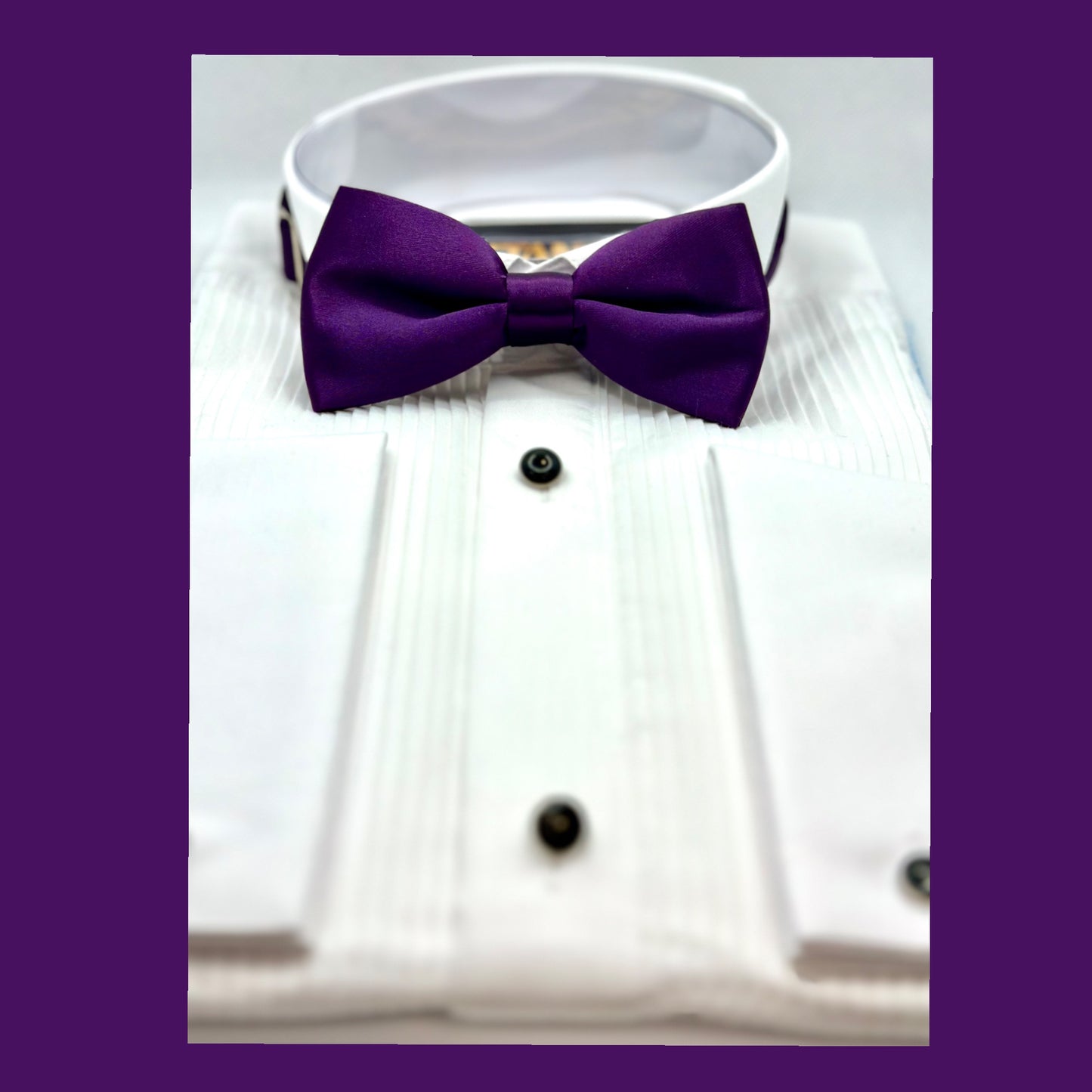 Royal Purple Satin  Tie with Adjustable Strap
