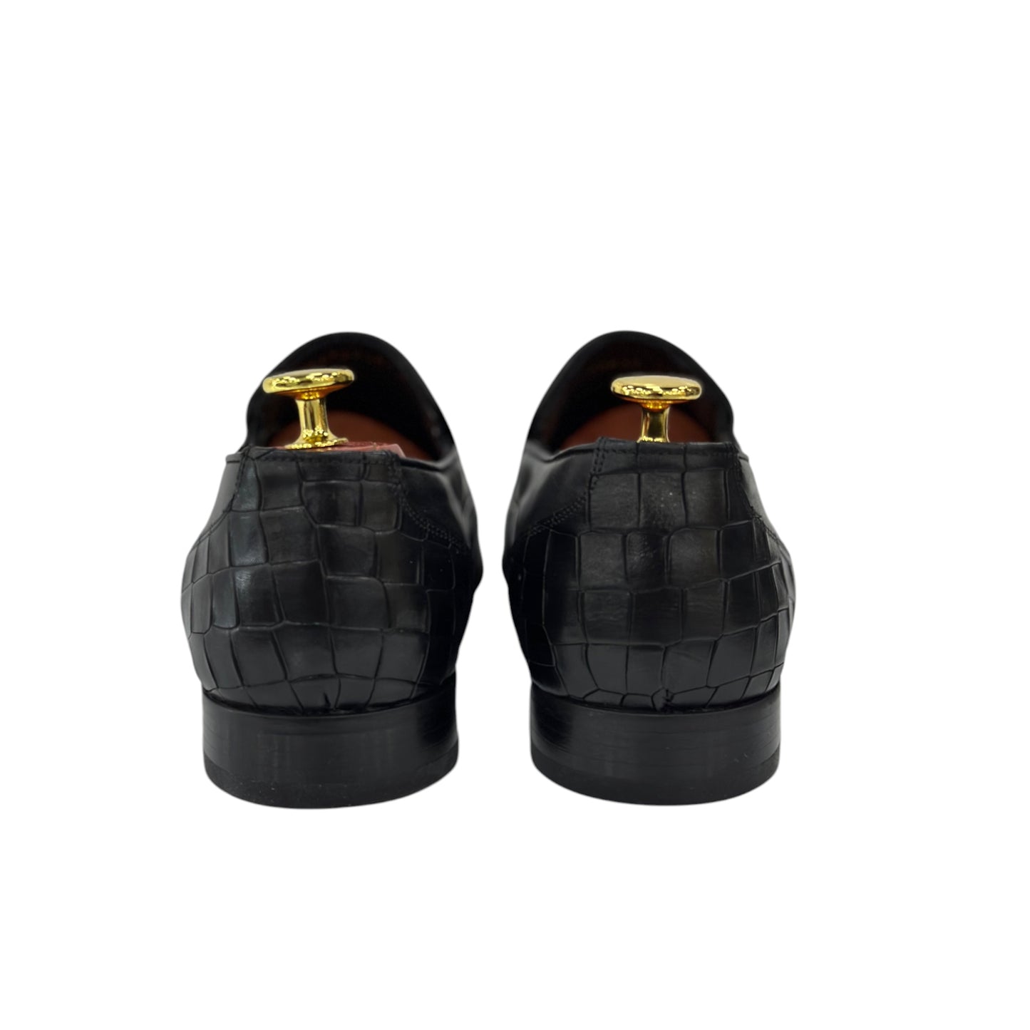 Black Dress Shoes with Textured Detailing made with Hight Quality Leather to Give it A Luxury Finish- 376608-16