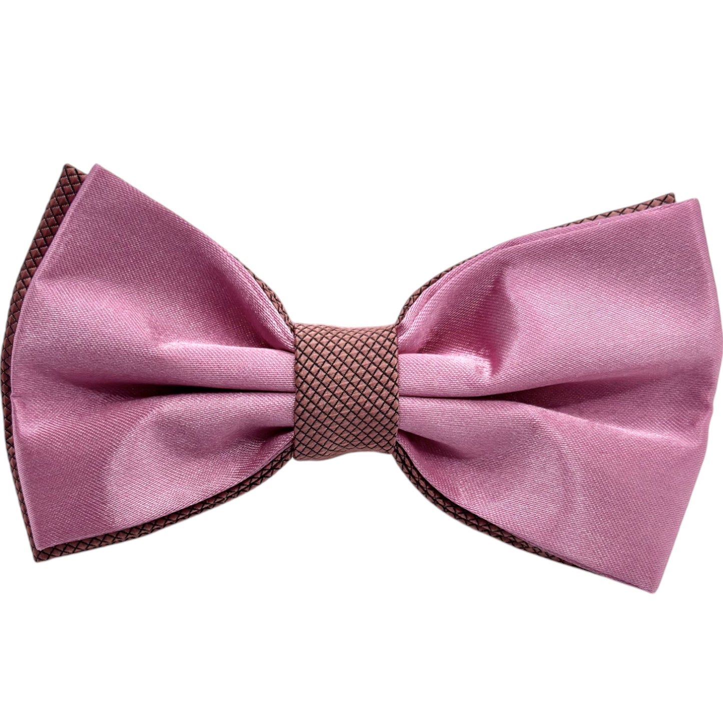 Rose Pink Satin Tie with Adjustable Strap -Reversible