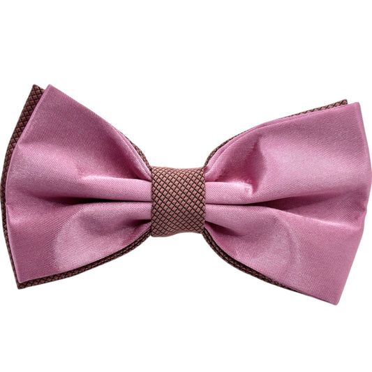 Rose Pink Satin Tie with Adjustable Strap -Reversible