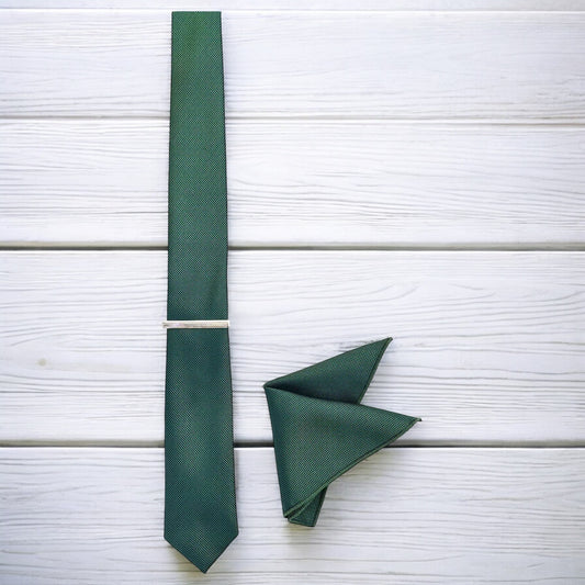 Tree Green - Istanbul Fashion Slim Tie, Textured Fabric