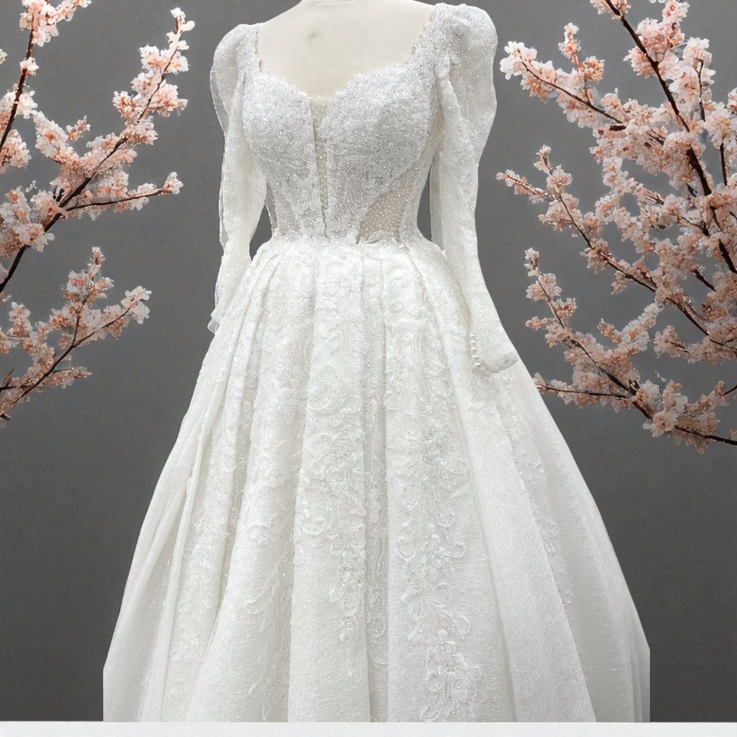 Fabulous  Ball Gown Style - Wedding Gown - Creamy White - Detailed with Swarovski Beading