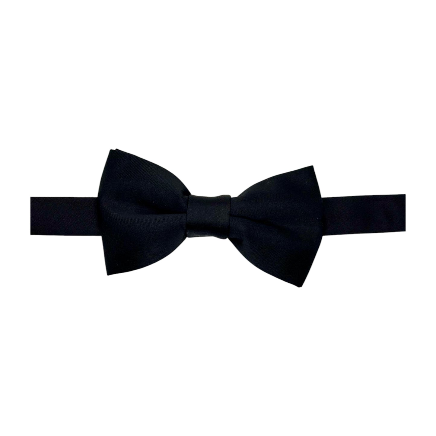 Black Bow Tie with Adjustable Strap-Reversible  Mat Fabric