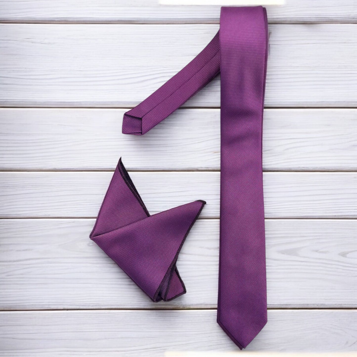 Violet Purple Istanbul Fashion Slim Tie, Textured Fabric