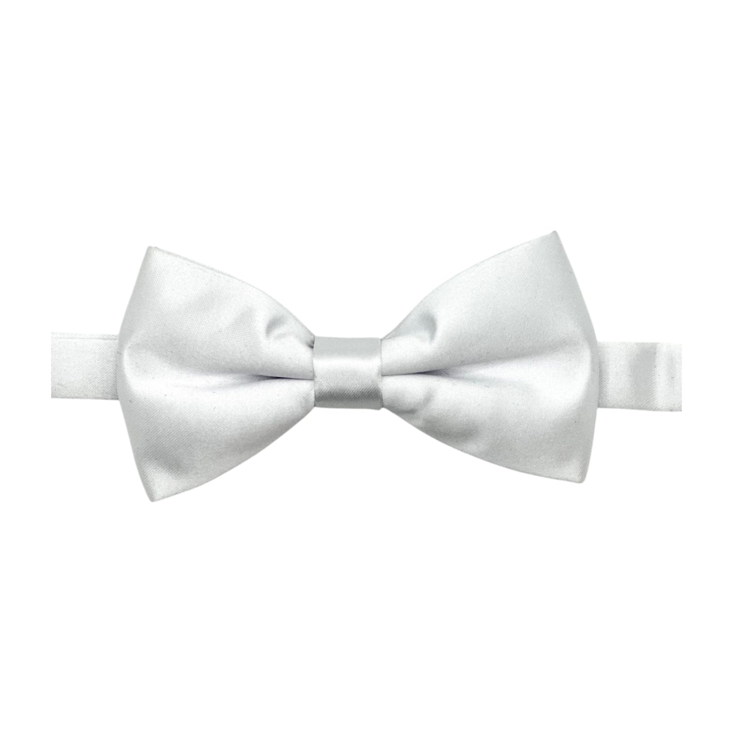 White Satin Tie with Adjustable Strap