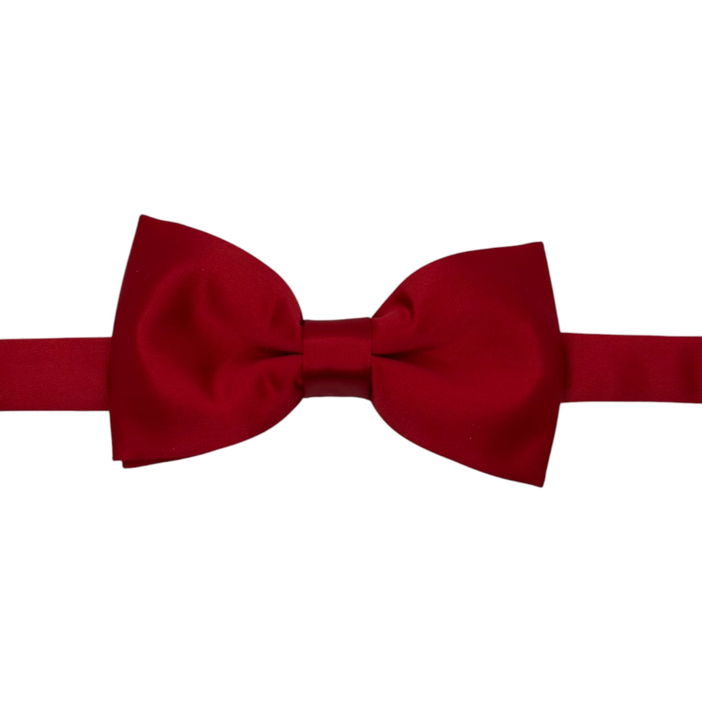 Satin Bright Red Tie with Adjustable Strap
