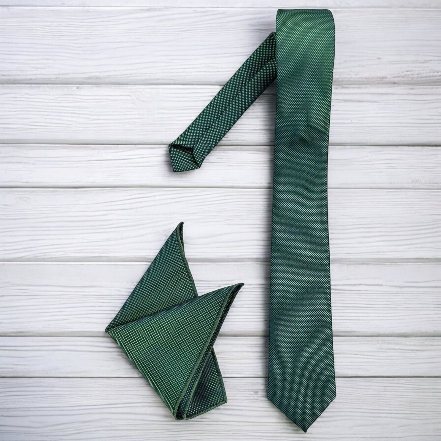 Tree Green - Istanbul Fashion Slim Tie, Textured Fabric