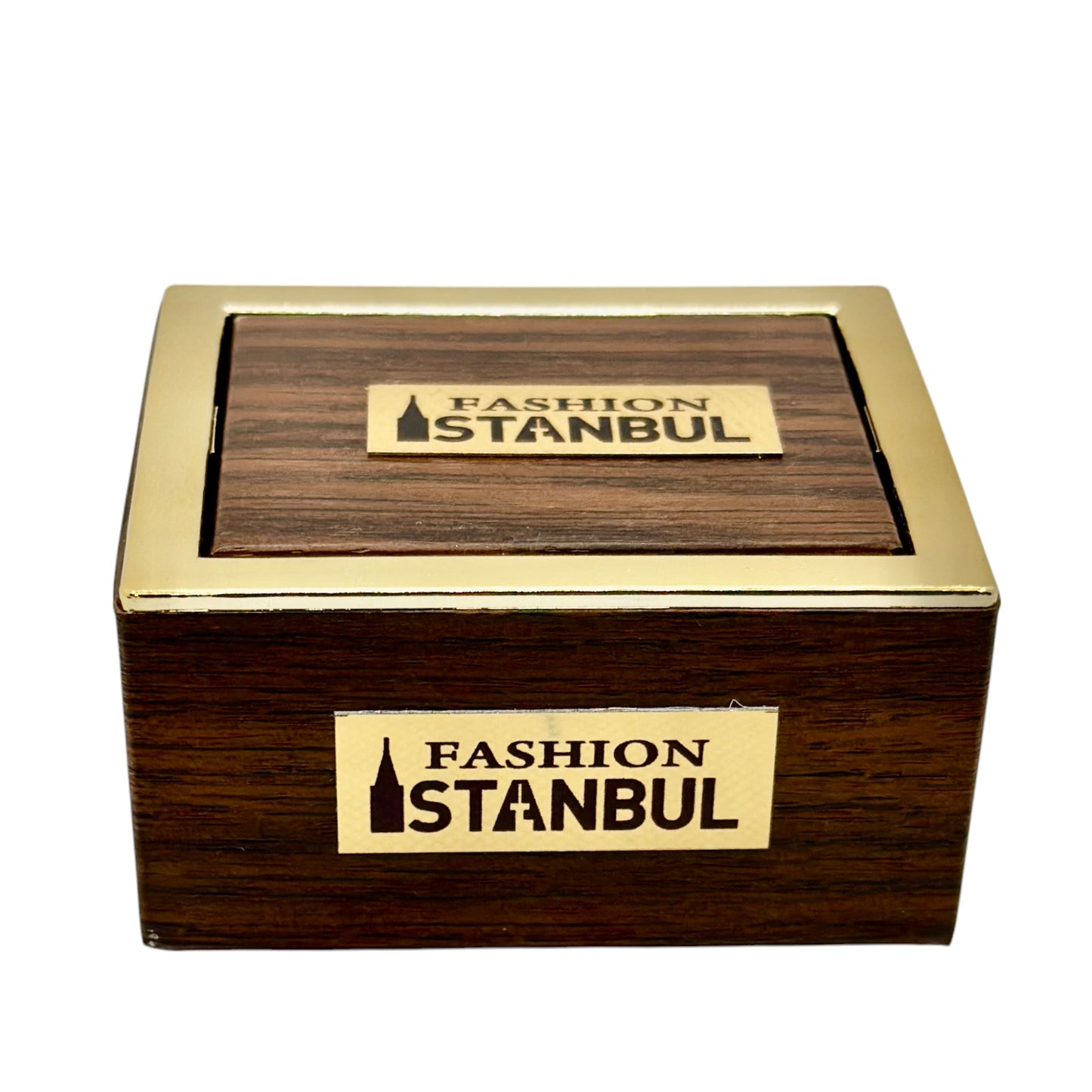 Round Istanbul Fashion Cufflinks - Black and Gold Exterior-Silver Mixture -2