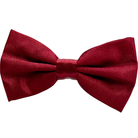 Wine Red Satin  Tie with Adjustable Strap