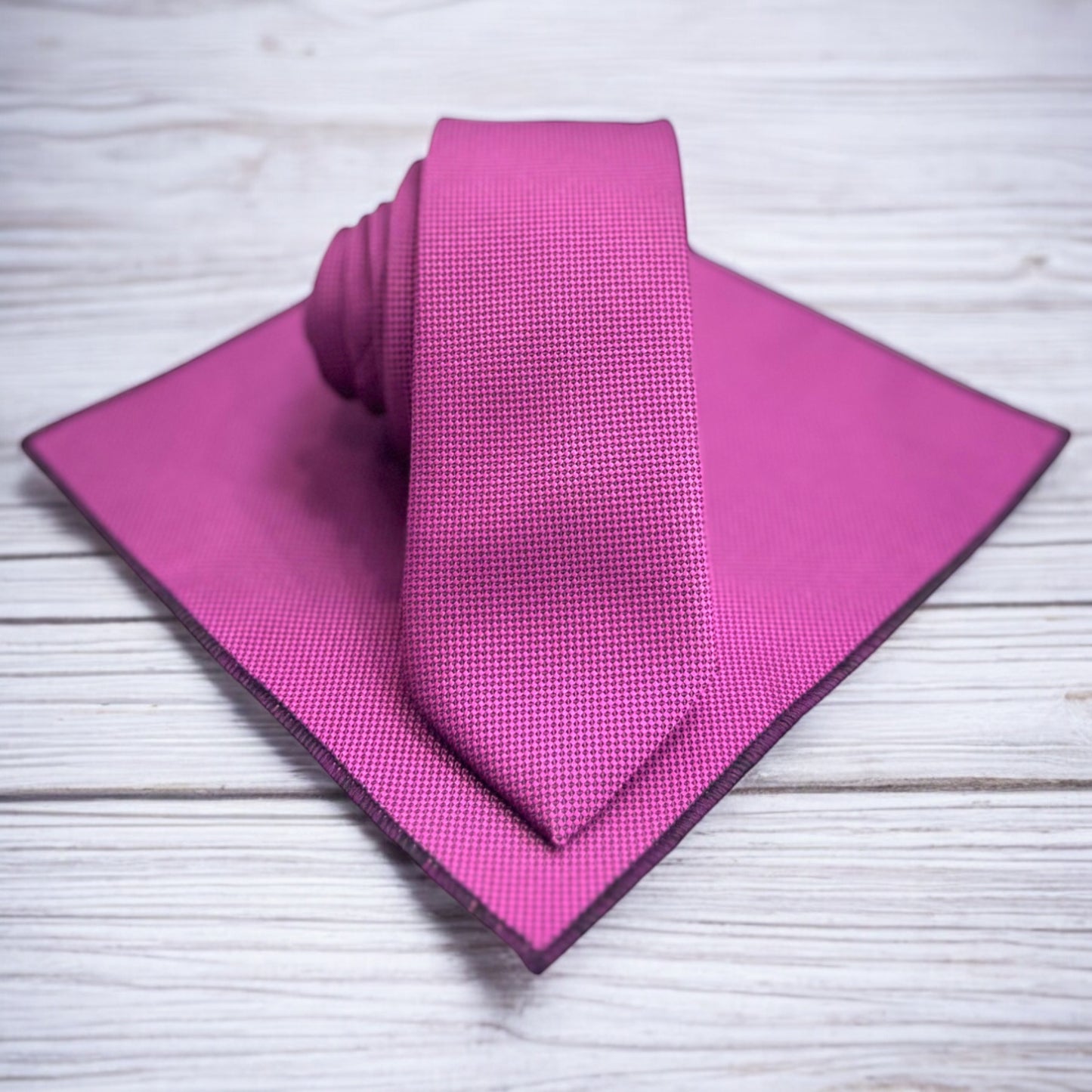 Hot Pink and Purple Combination  Istanbul Fashion Slim Tie, Textured Fabric
