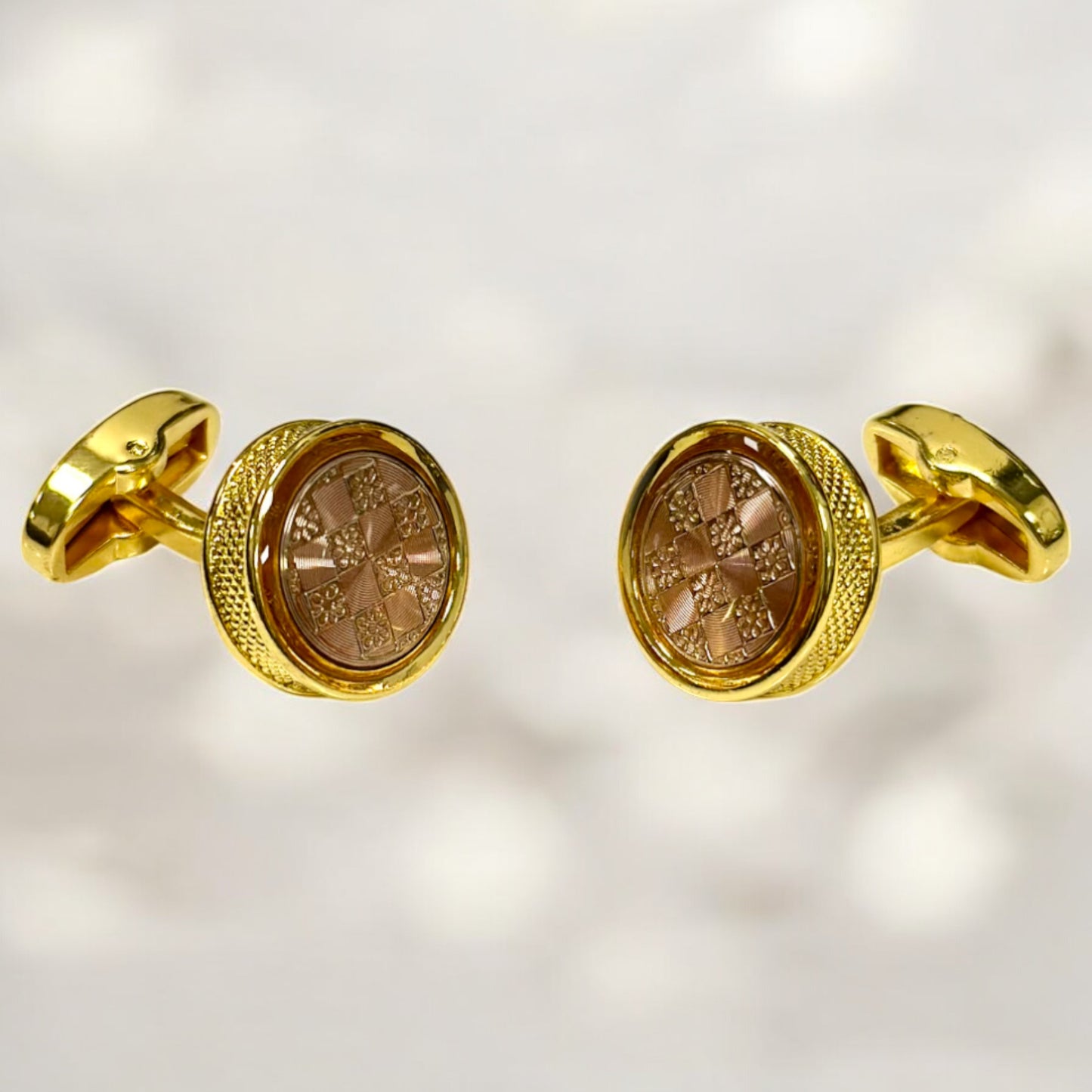 Unique Detailing of Gold and Rose Gold - Istanbul Fashion Cufflinks - 38
