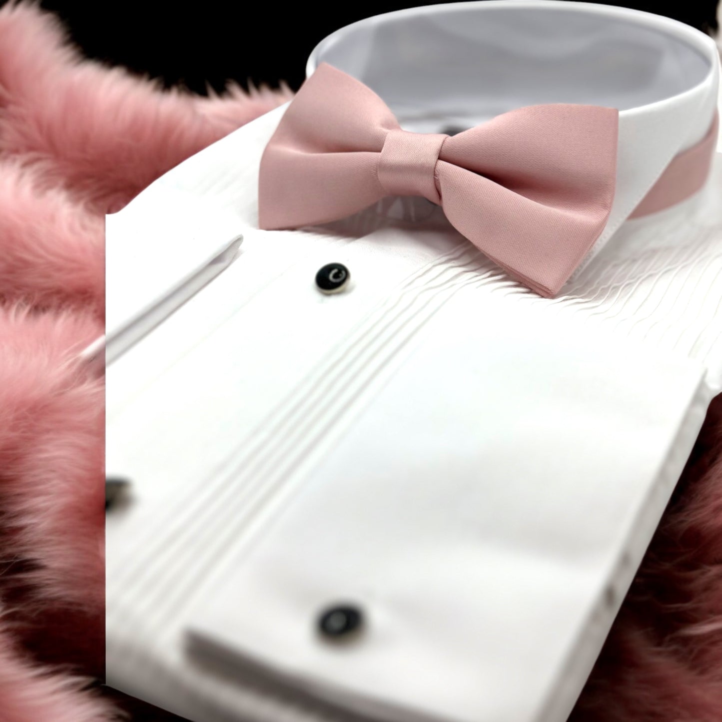 Satin Light Dusty Pink Tie with Adjustable Strap