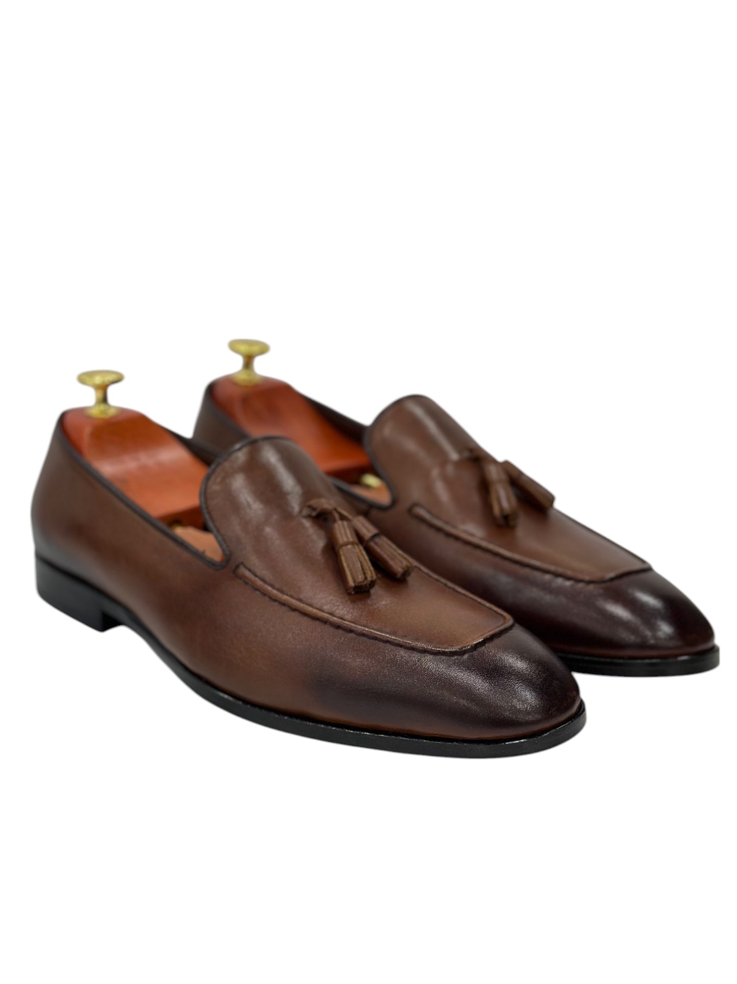 Brown-Dress Shoes-With Chic Details in the Middle -4409