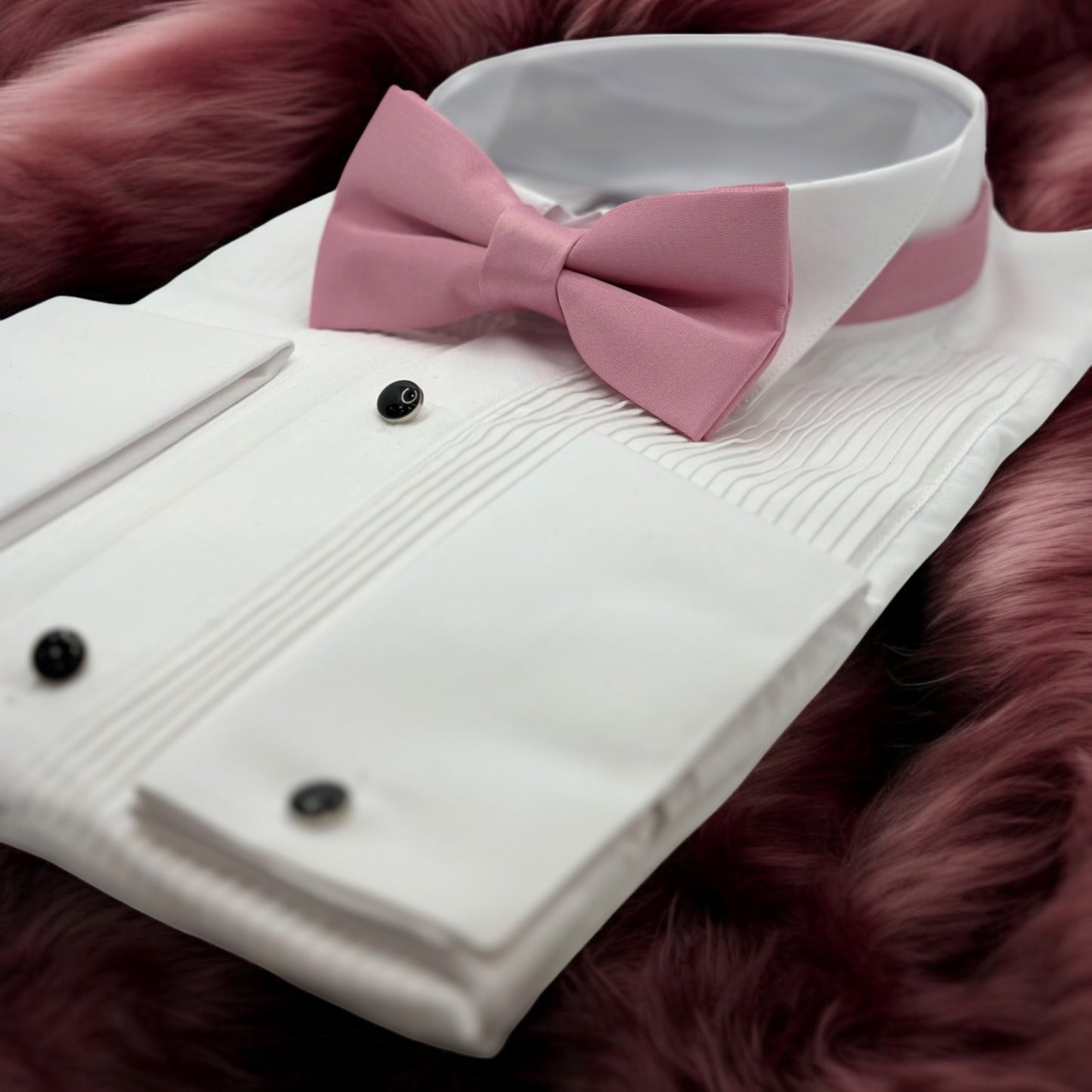 Solid Bubble Pink Tie with Adjustable Strap