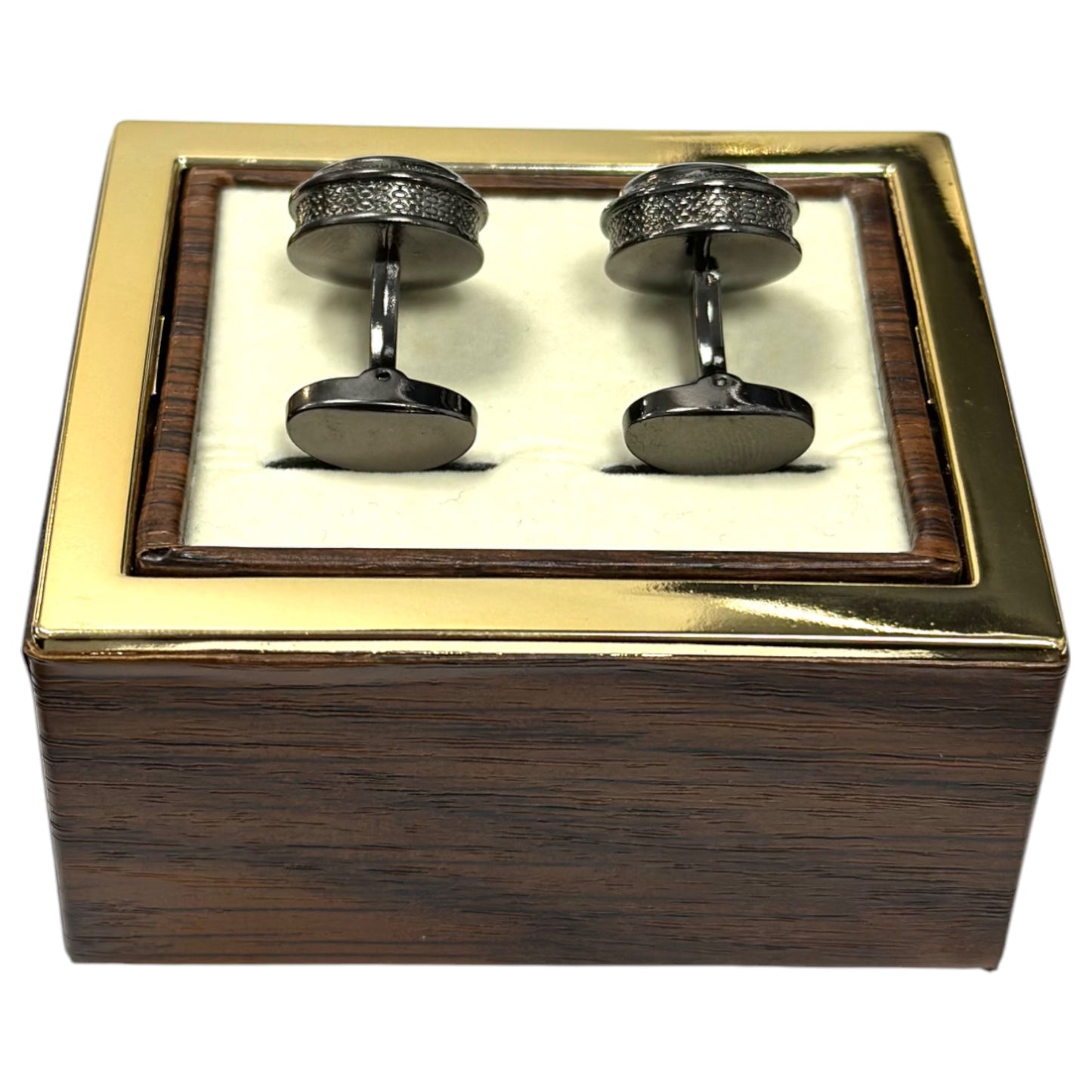 Luxury  Chrome Combined with Blue Details  - Istanbul Fashion Cufflinks - 42