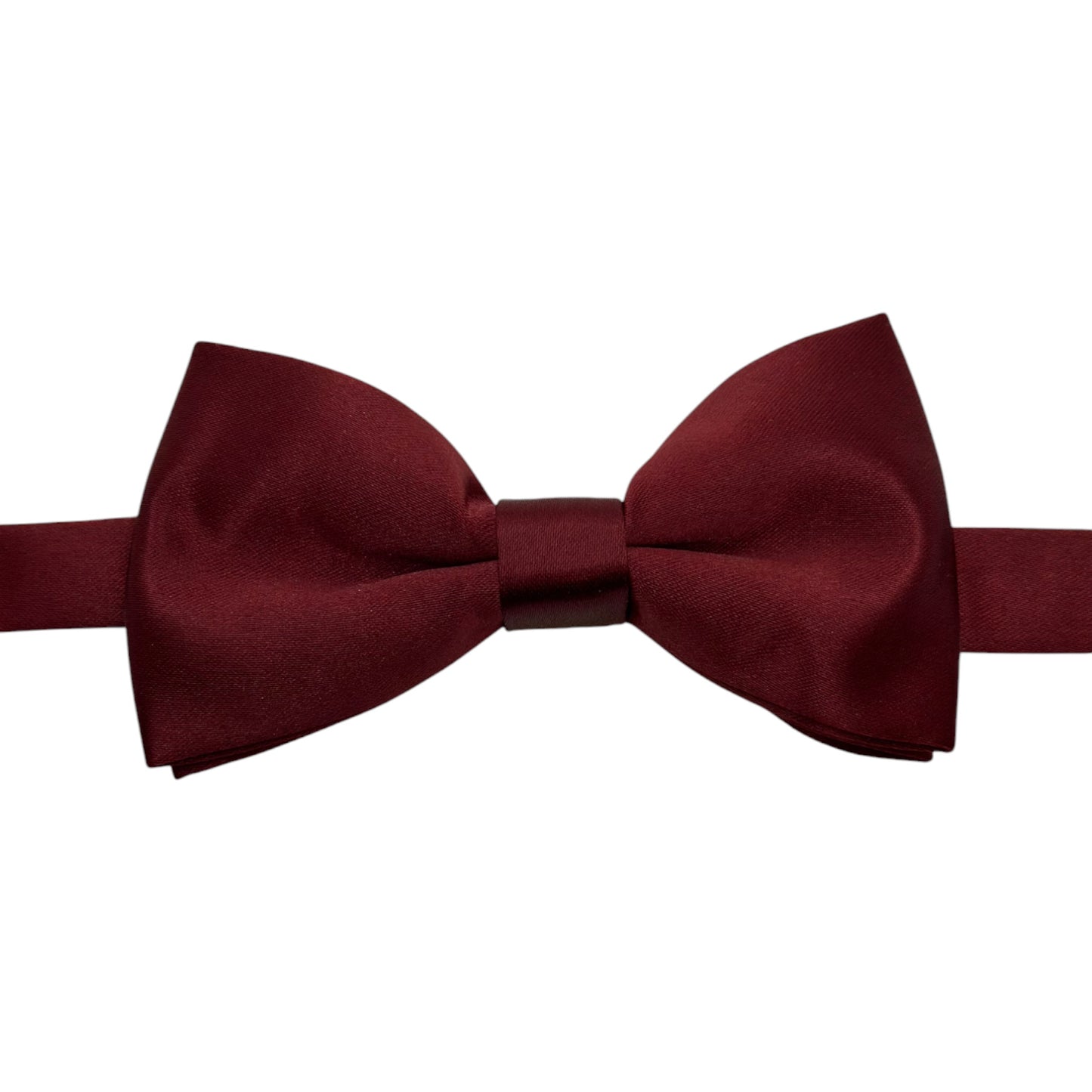 Solid Burgundy Tie with Adjustable Strap