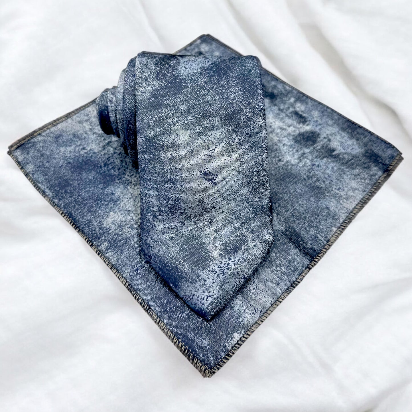 Cloudy Blue combination with Gray -Istanbul Fashion Tie - Classic Wide