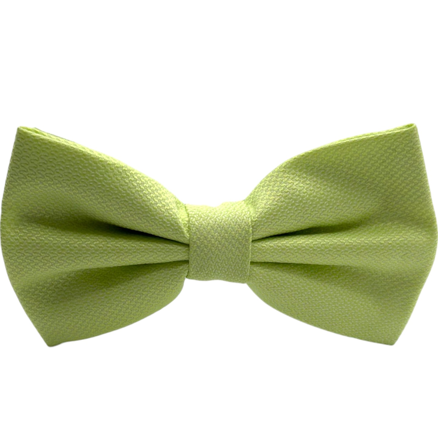 Light Lemmon Green Satin Tie with Adjustable Strap - Reversible