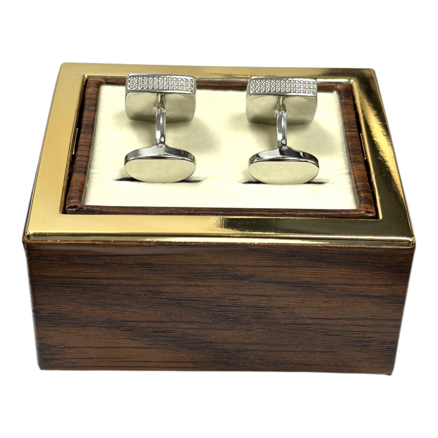 Squared Silver Contrast  - Istanbul Fashion Cufflinks -59