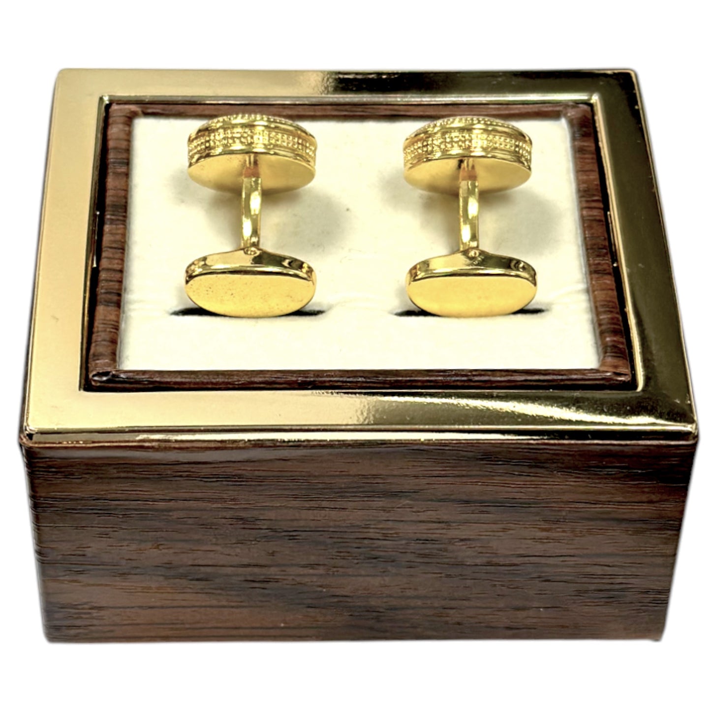 Royal Golden Detailed combined with Silver on Shiny Finish- Istanbul Fashion Cufflinks - 41