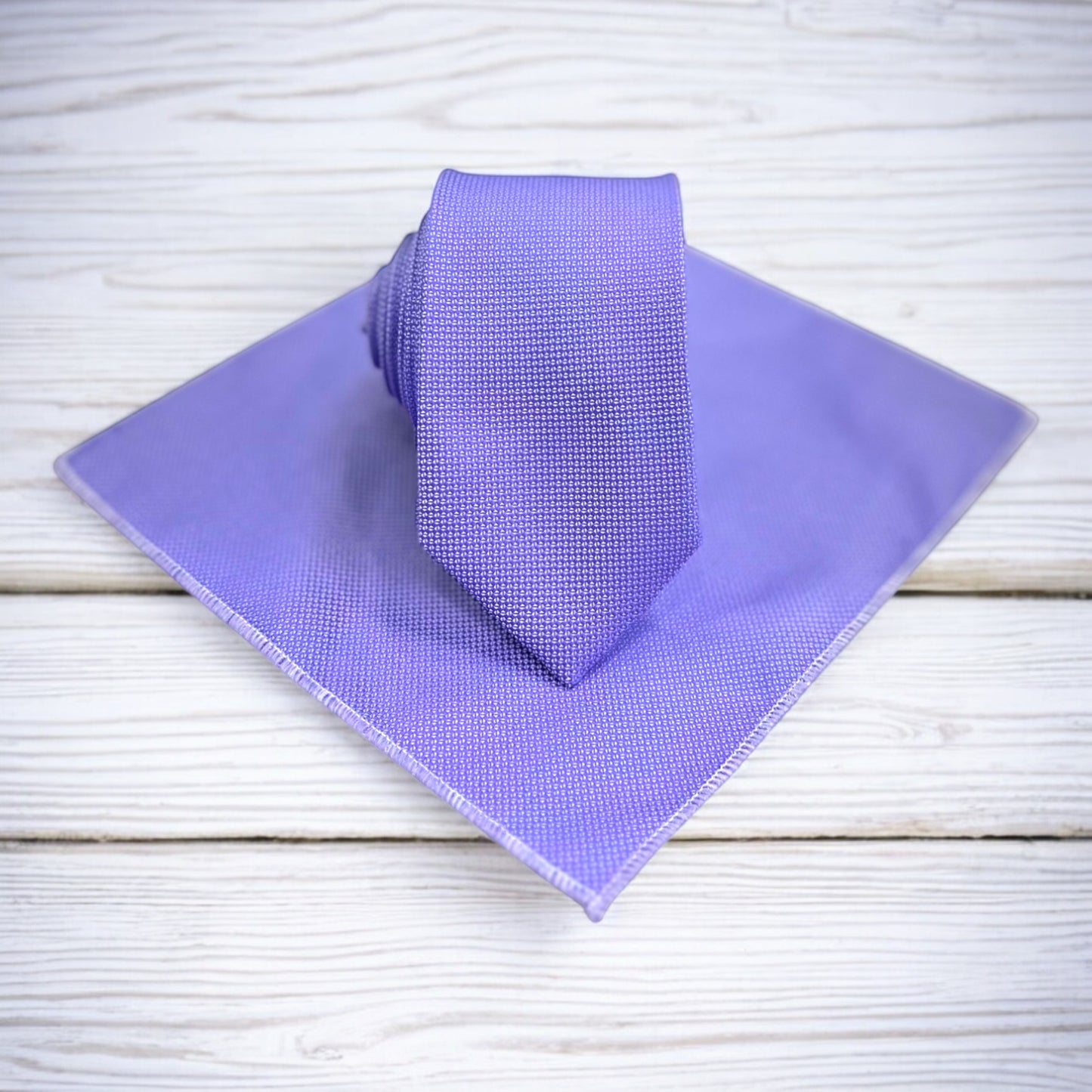 Lavender with Silver Lines - Istanbul Fashion Slim Tie, Textured Fabric