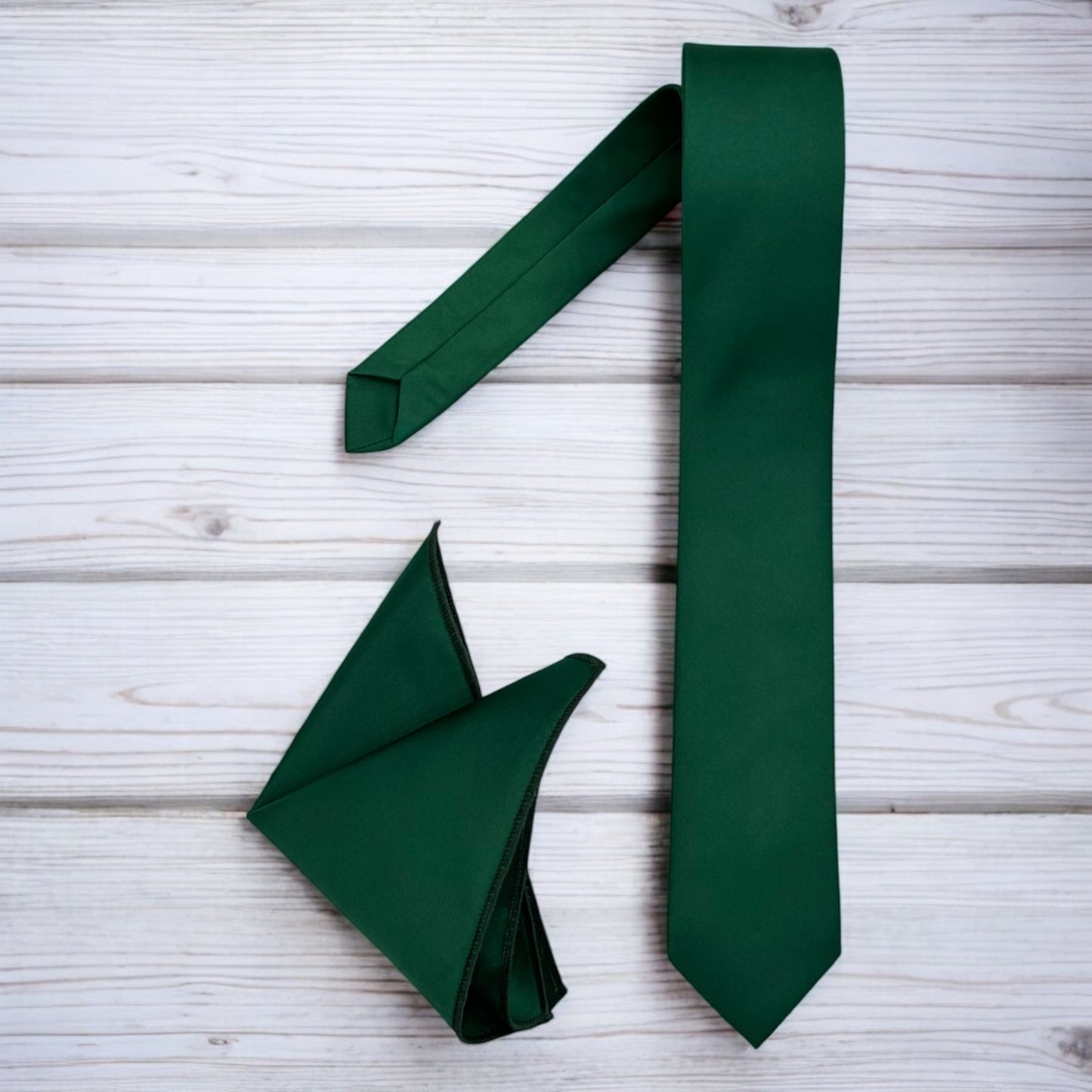 Royal Green - Istanbul Fashion Slim Tie, Plain Satin