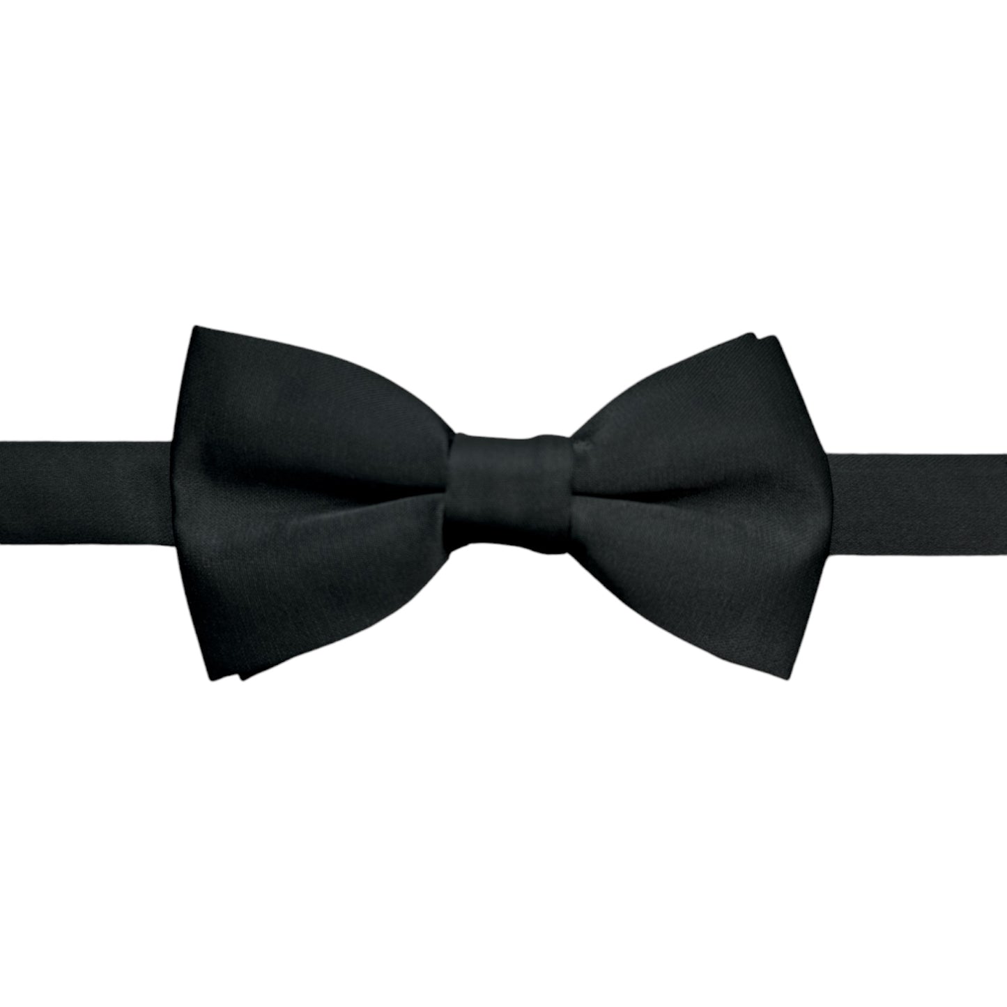Satin Black Tie with Adjustable Strap