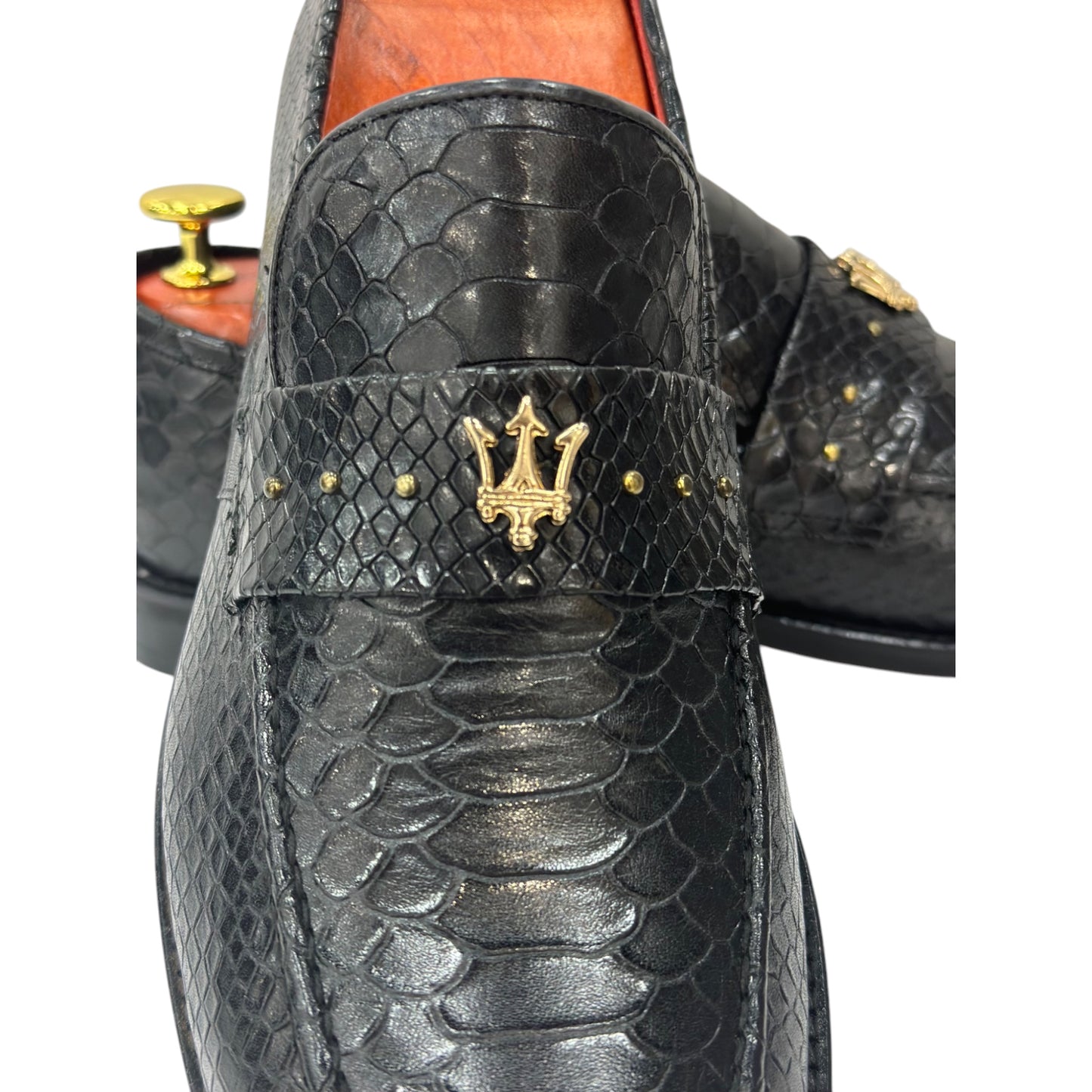 Black Istanbul Fashion by Raad Red Bottom Shoes With Maserati Logo-1997